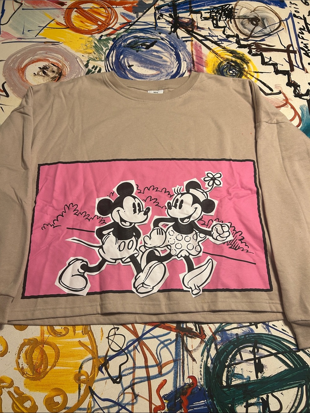 Disney Kids Mickey & Minnie Tee - Beige and Pink